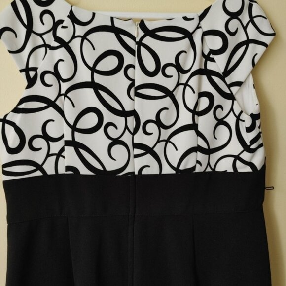 Michel Antoni Collection Black cream Dress size 14W - Picture 8 of 12